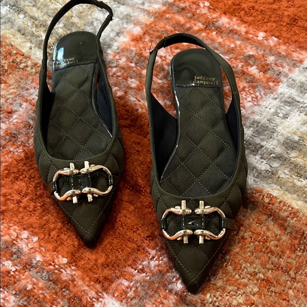 Jeffrey Campbell quilted sling flats - EUC - size 8